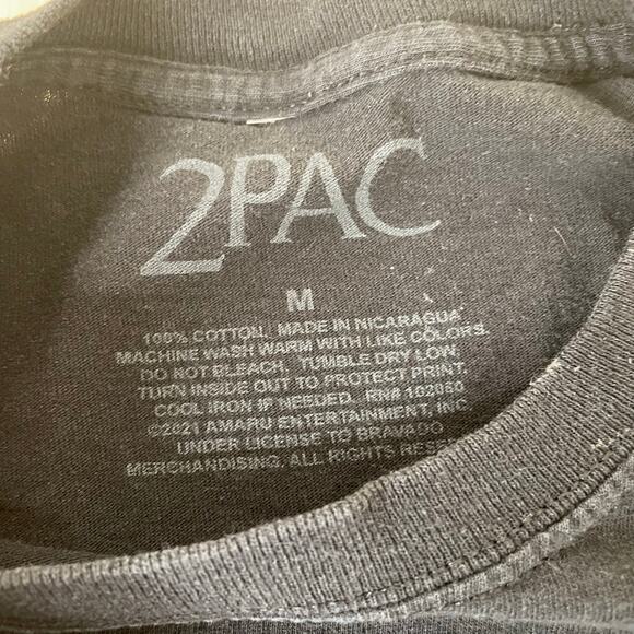 2PAC Tupac Shakur Portrait All Eyez On Me Black Long Sleeve T Shirt Size M - Picture 5 of 5
